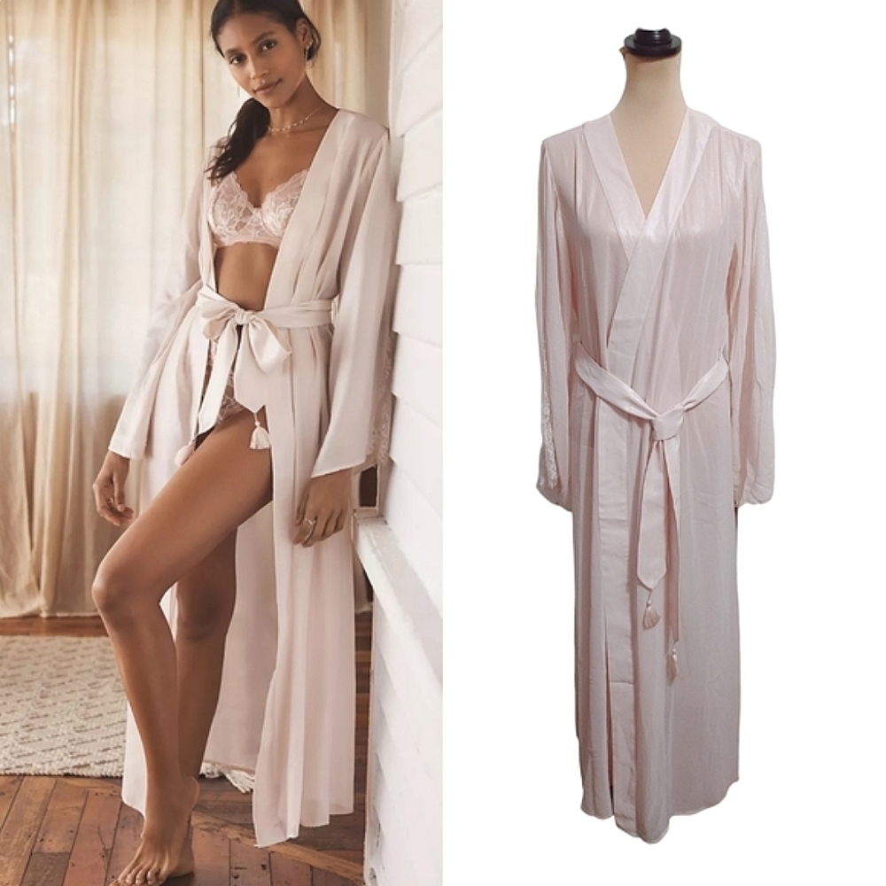 Anthropologie Sheer Lace Robe